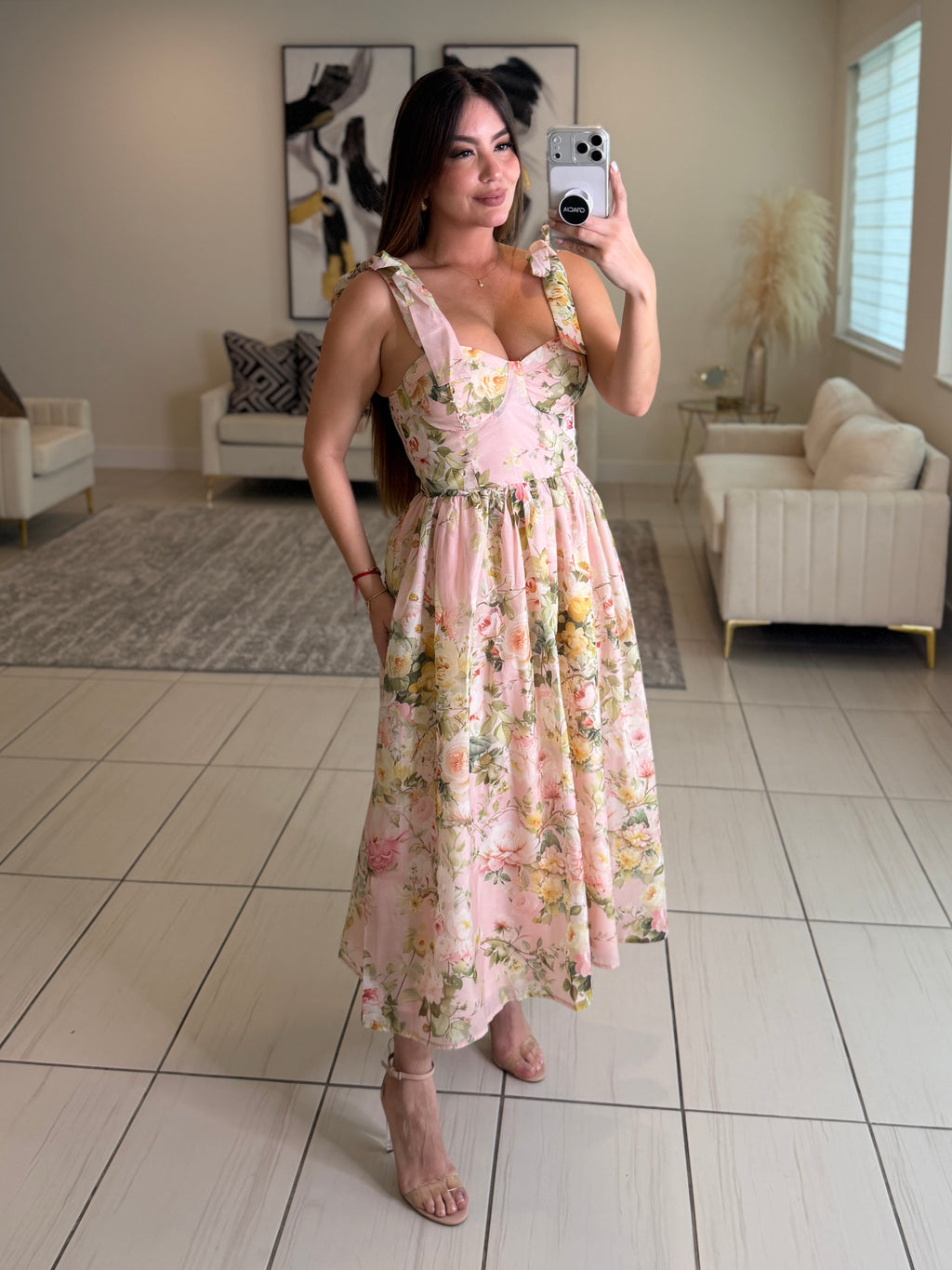 Secret Garden Floral Pink Dress