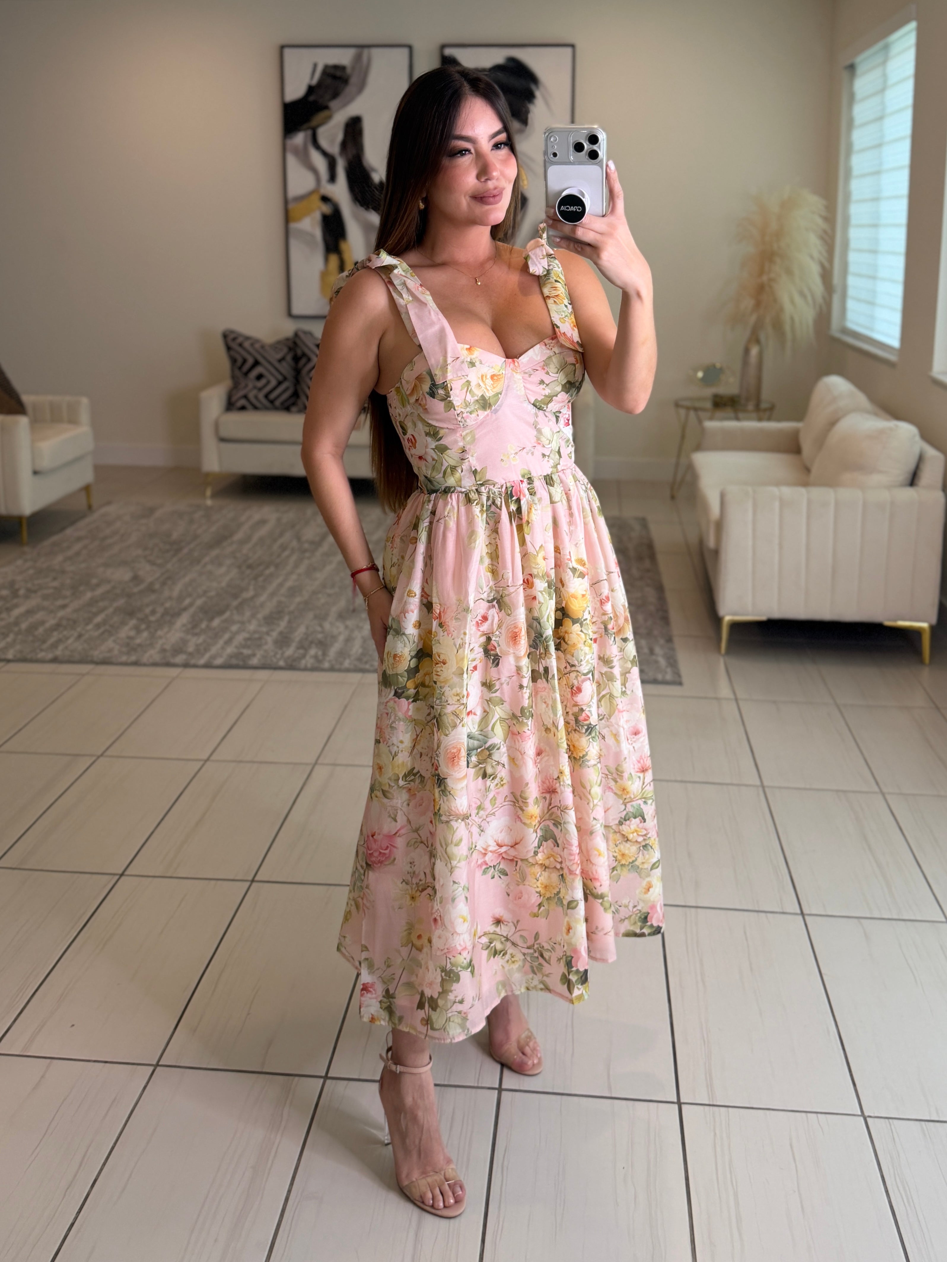 Secret Garden Floral Pink Dress