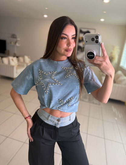 Like a Star Blue Top