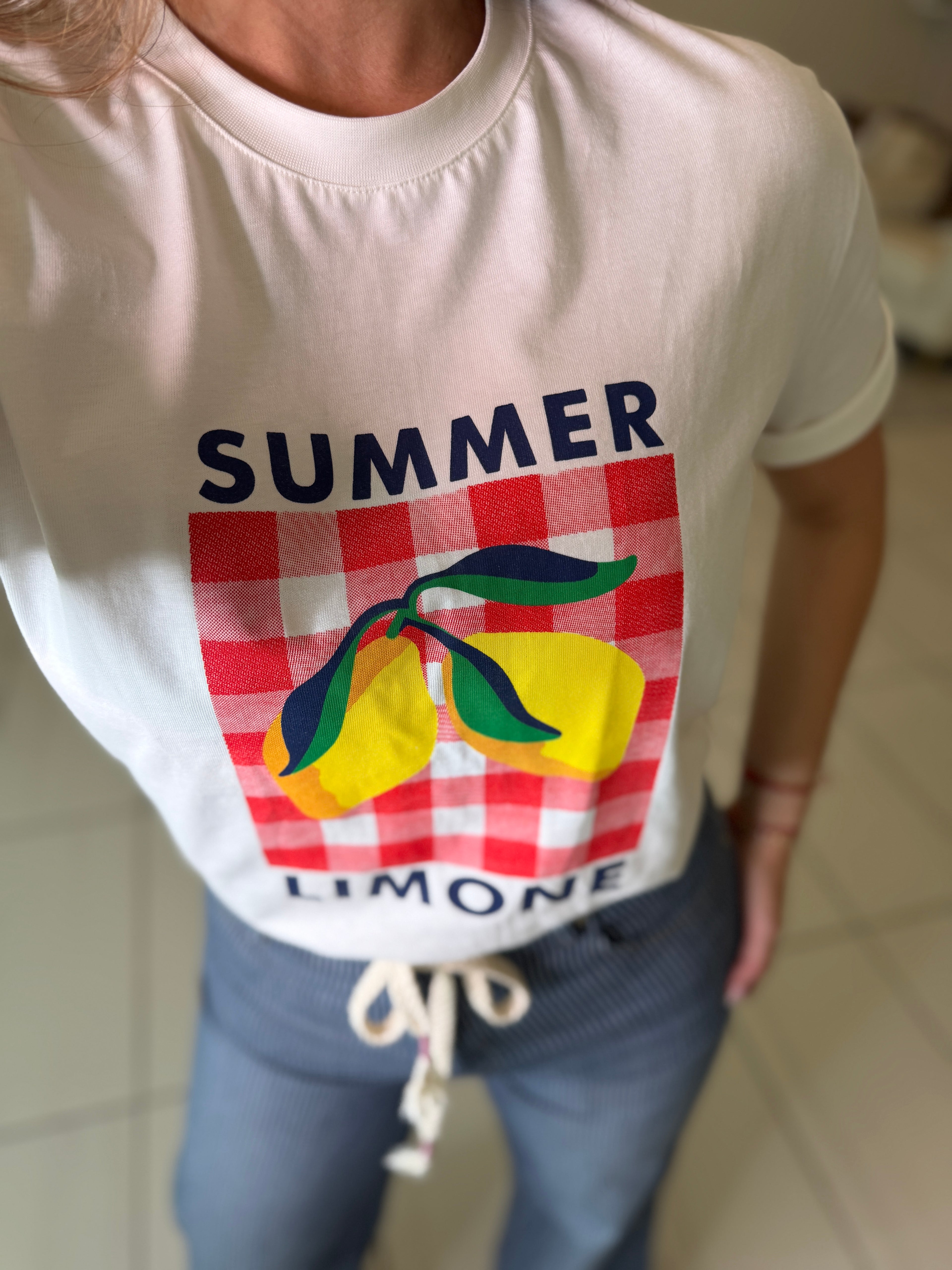 Summer Limone White Tshirt