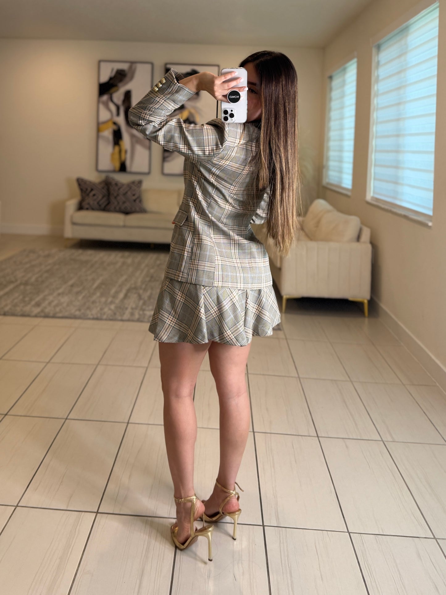 Elite Standard Plaid Short Set