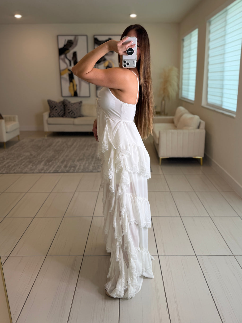 Silhouette Royale Lace Maxi Top