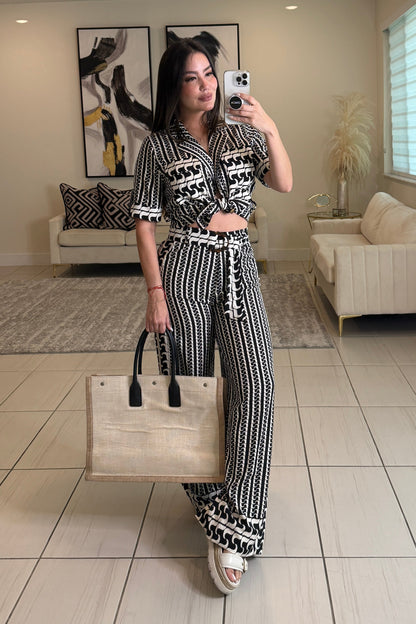 Modern Motion Black Pant Set