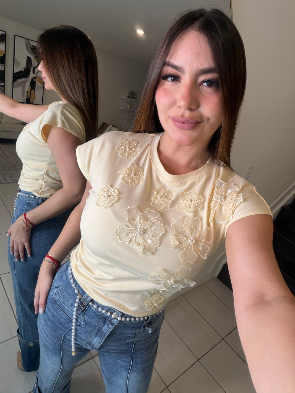 Enchanted Flower Yellow Tshirt