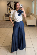 Edit Soft Denim Palazzo Pants