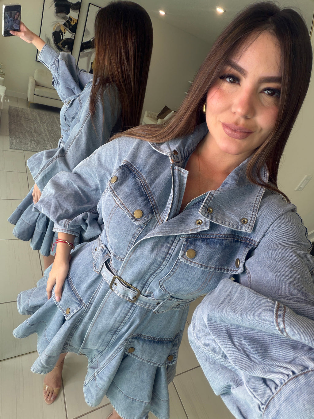 Luna Utility Denim Dress