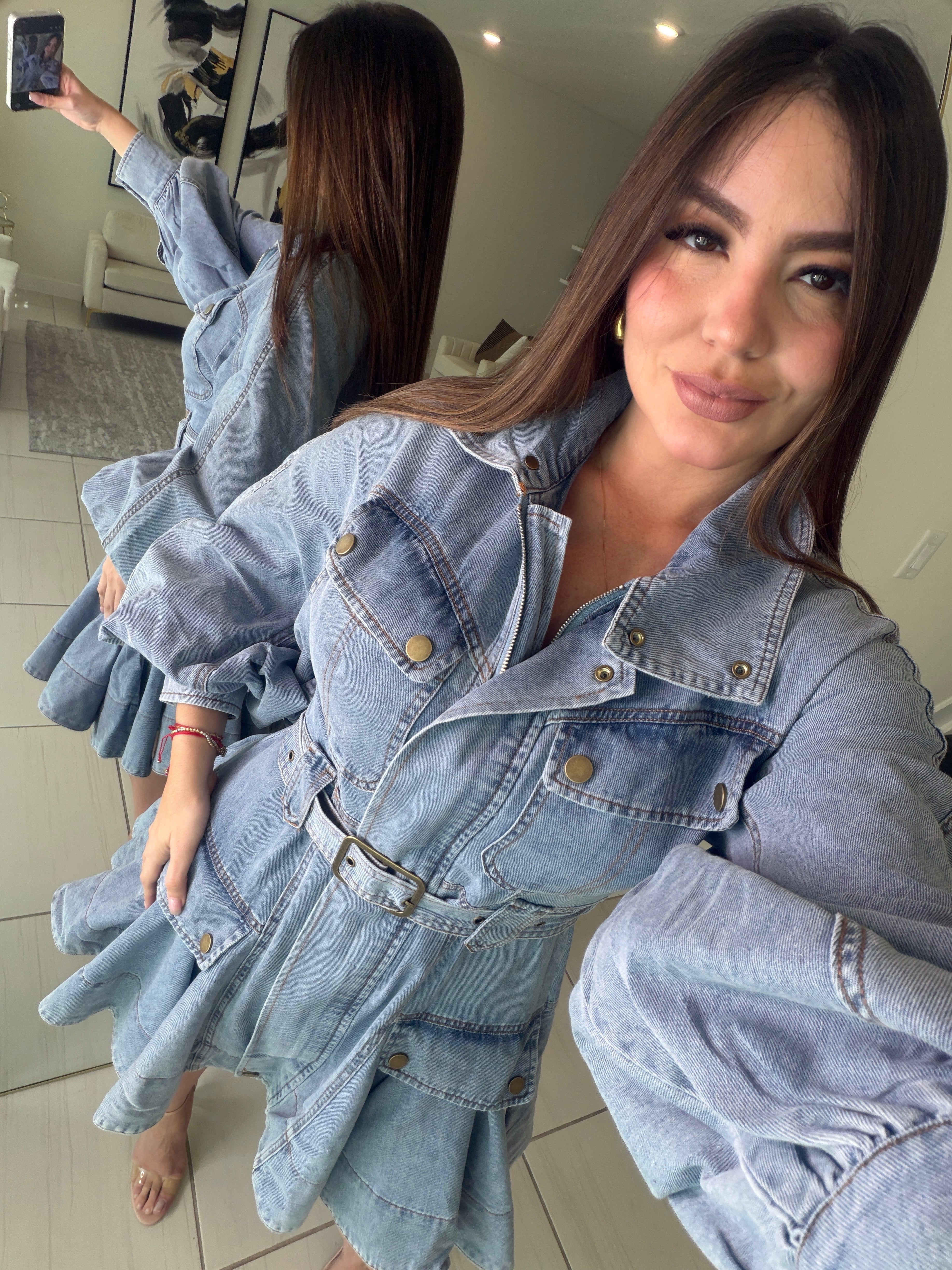 Luna Utility Denim Dress