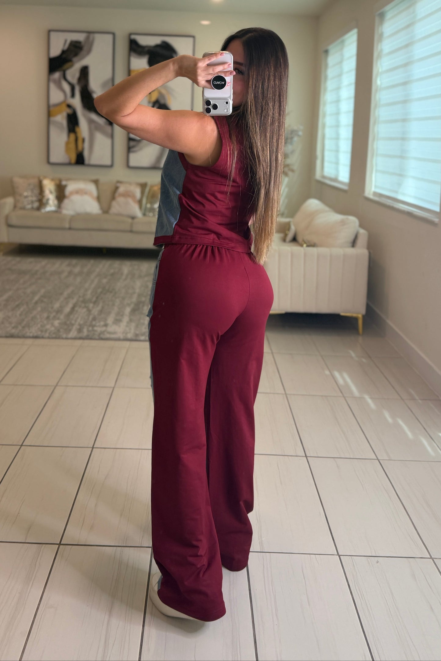 Iconic Wine and Denim Contrast Set