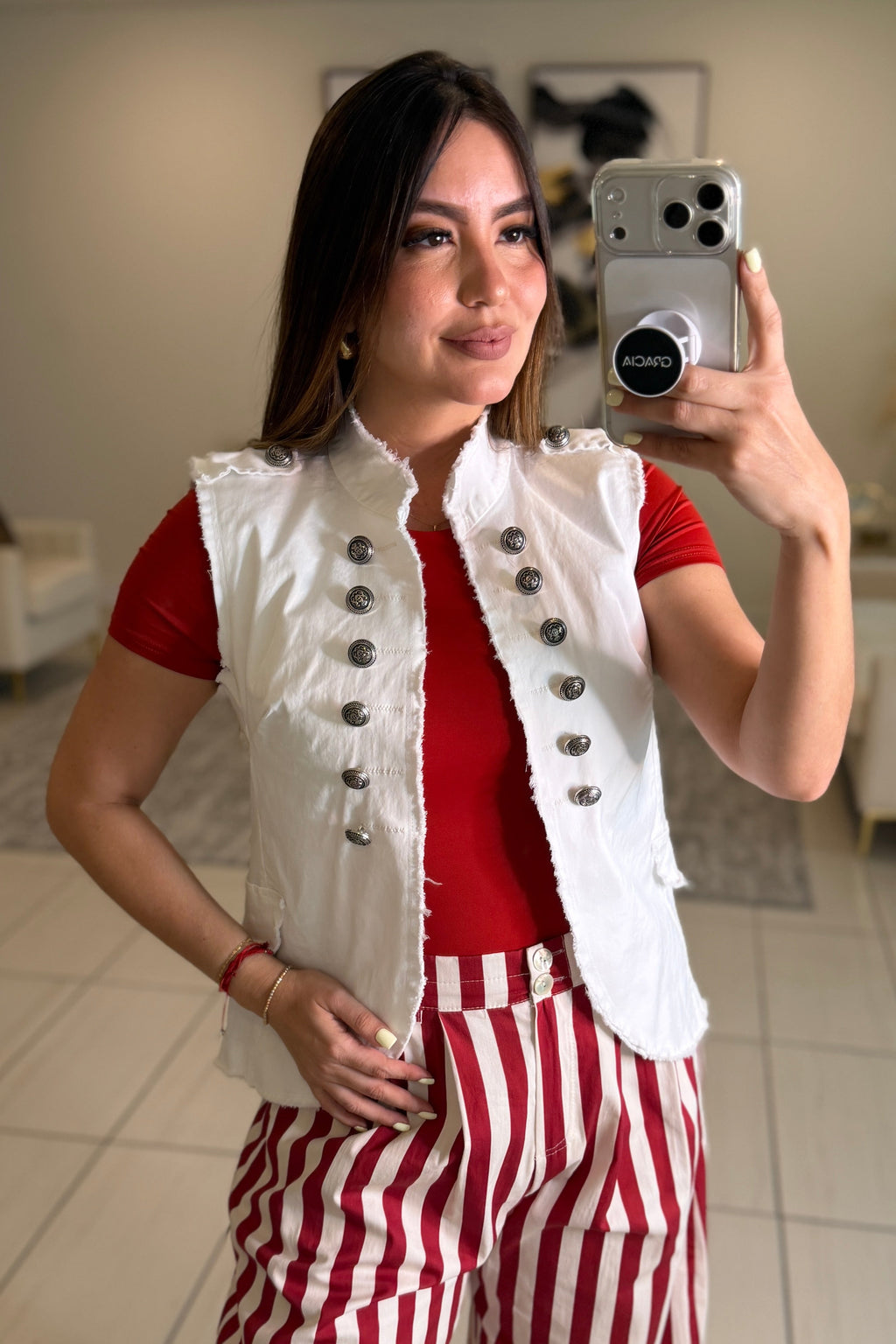 Napoleon White Vest Jacket