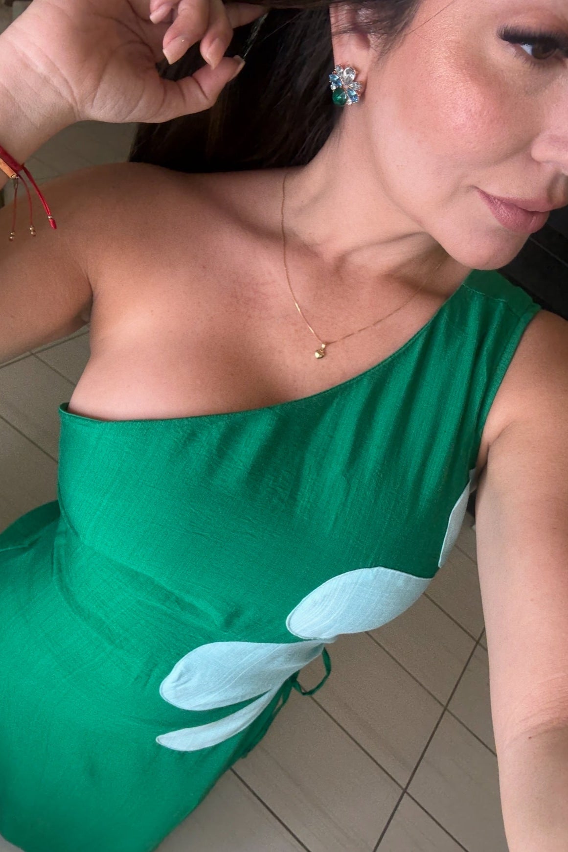 Poetic Love Floral Green Midi Dress