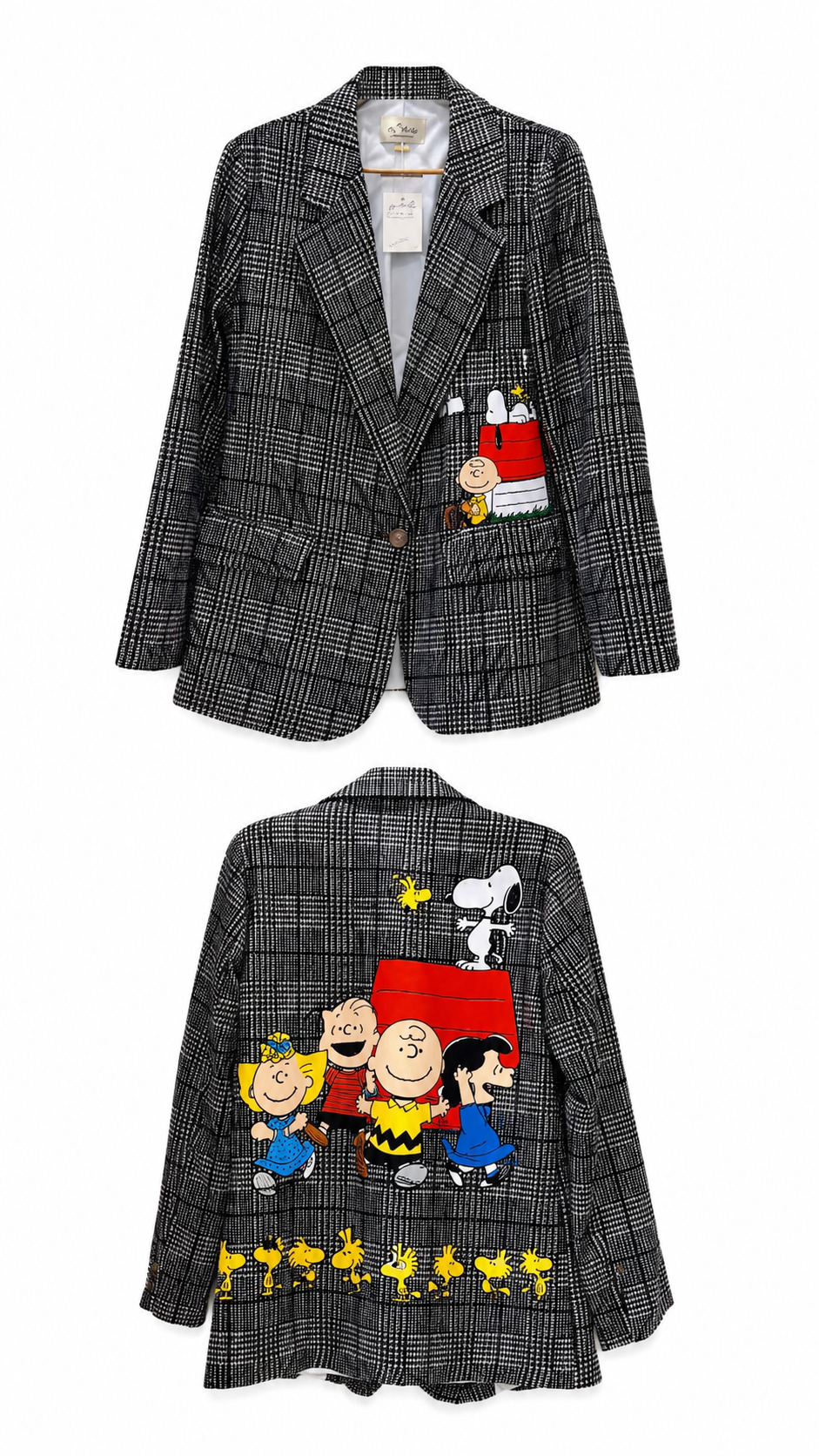 Plaid Couture Graphic Blazer