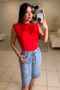 Sculpted Ease Red Top