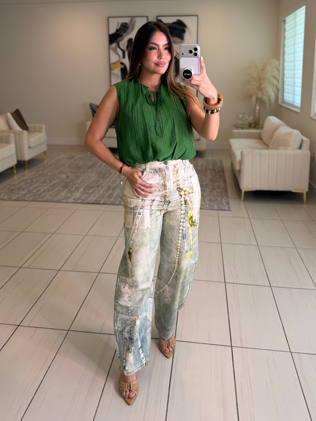 Bubble Green Top