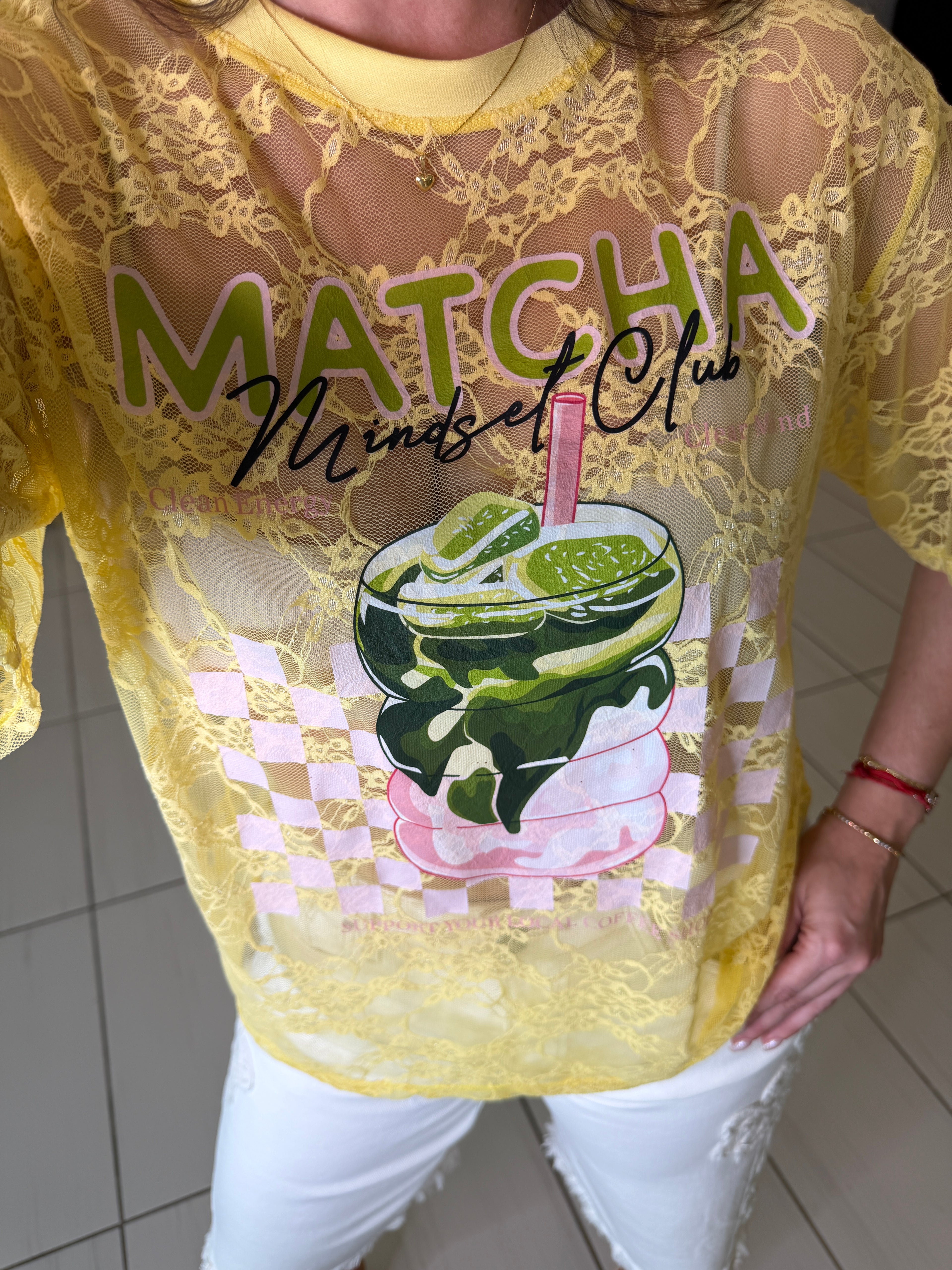 Matcha Club Yellow Tshirt