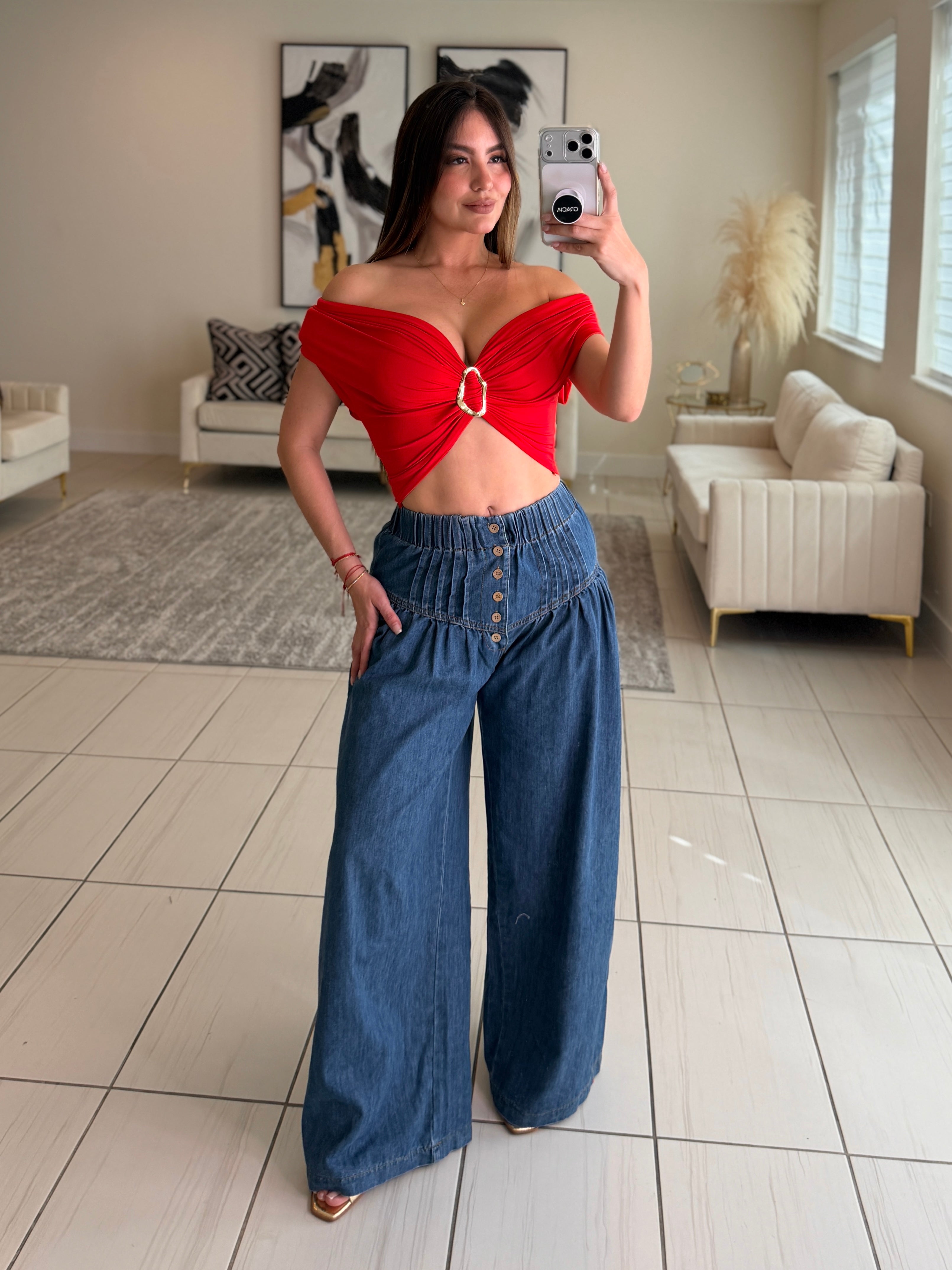 Sculpted Ease Red Top