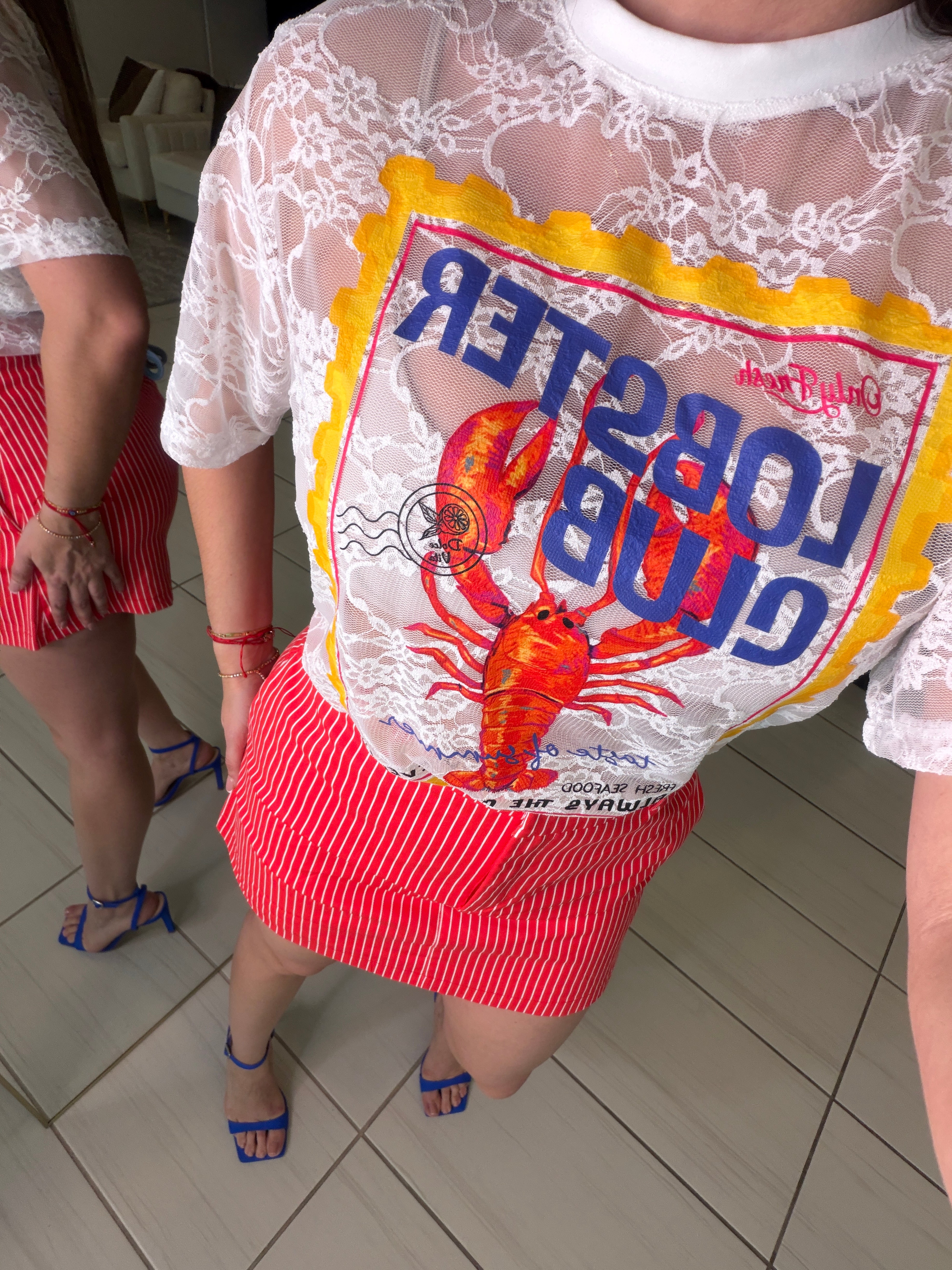 Lobster Club White Tshirt