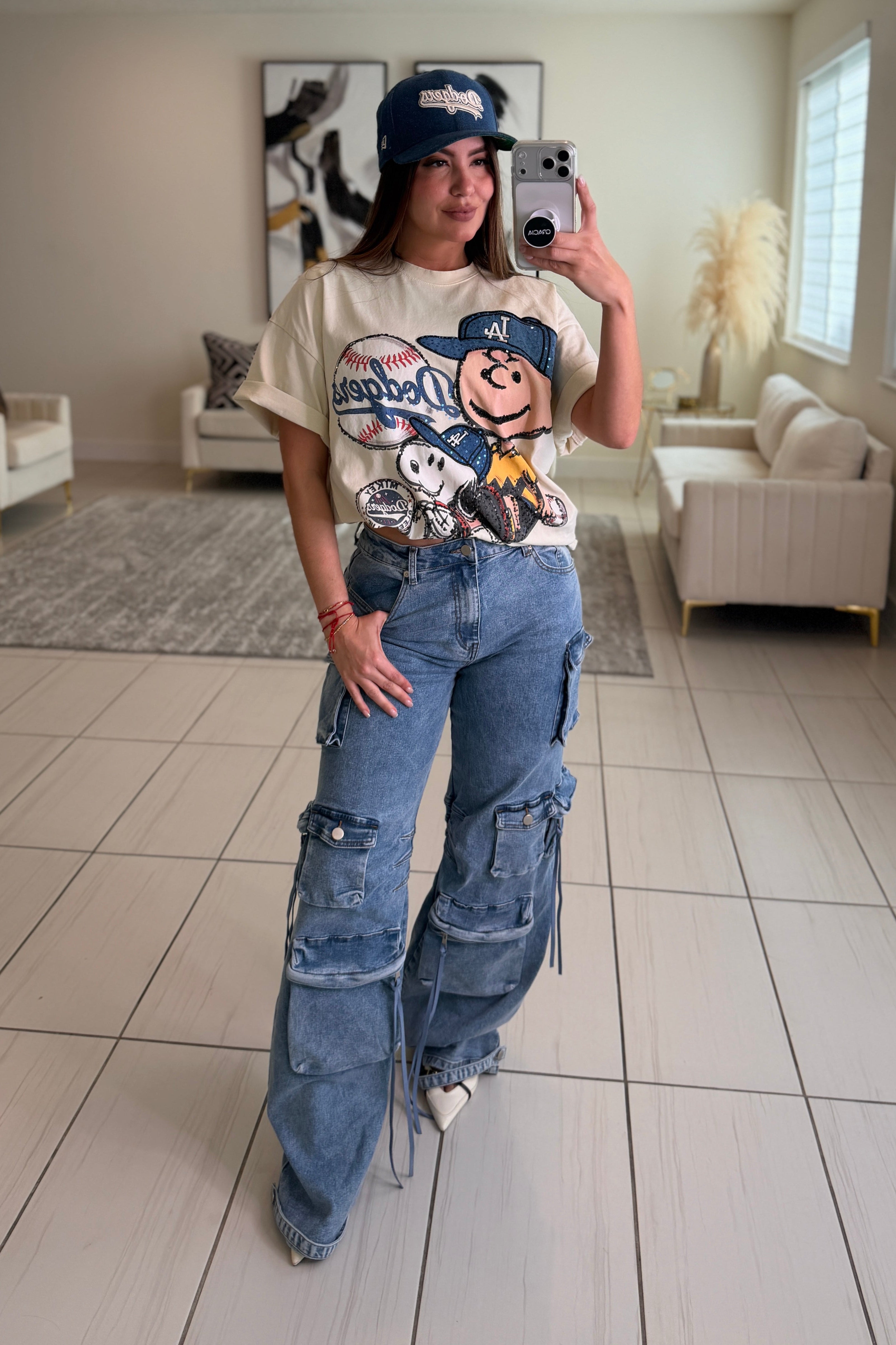 Gravity Flow Cargo Denim Pants