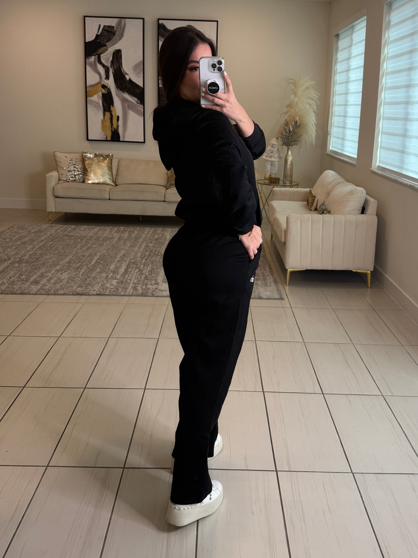 Iconic Halo Black Pant Set