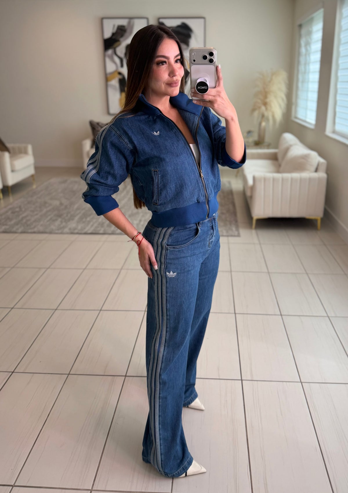 Originals Striped Denim Pant Set