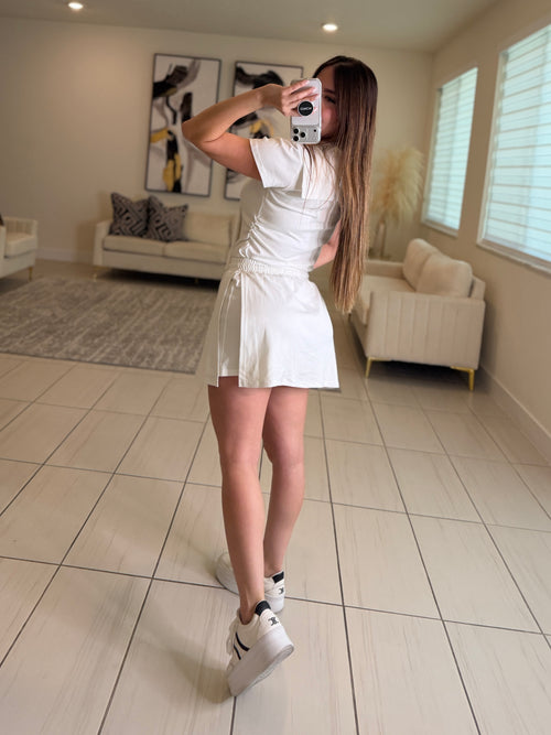 Iconic Tennis White Short Set