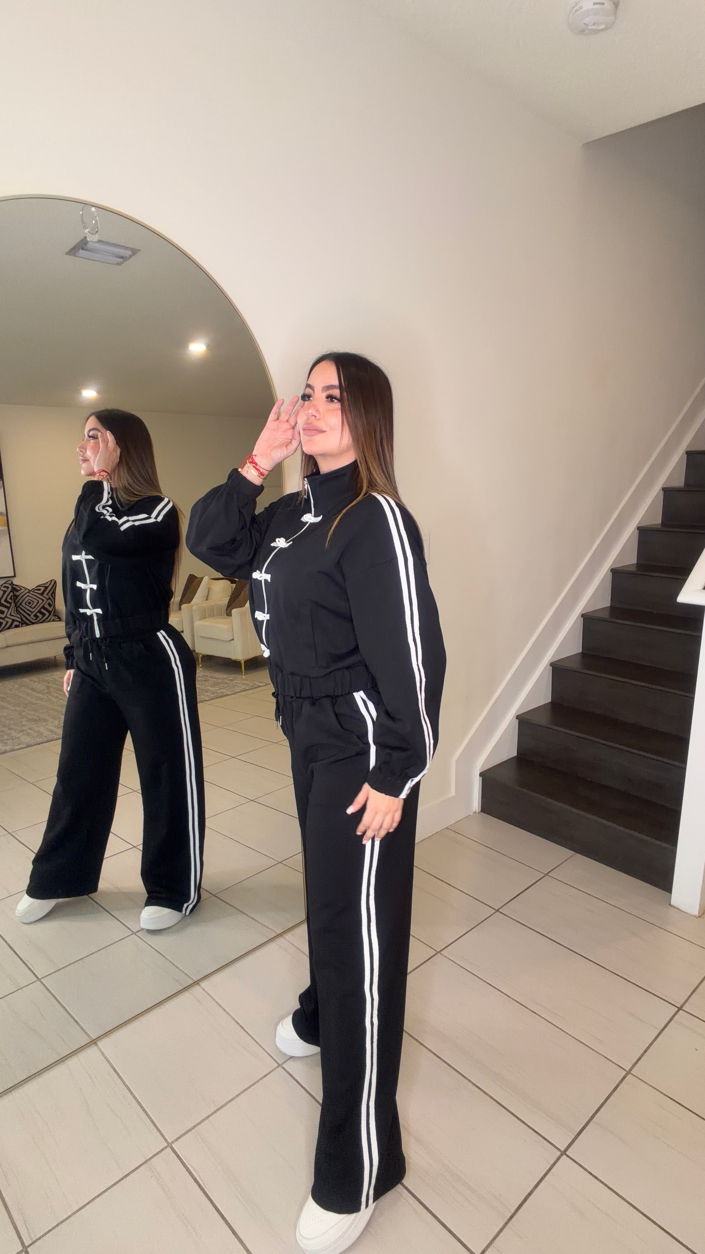 Oriental Muse Black Pant Set