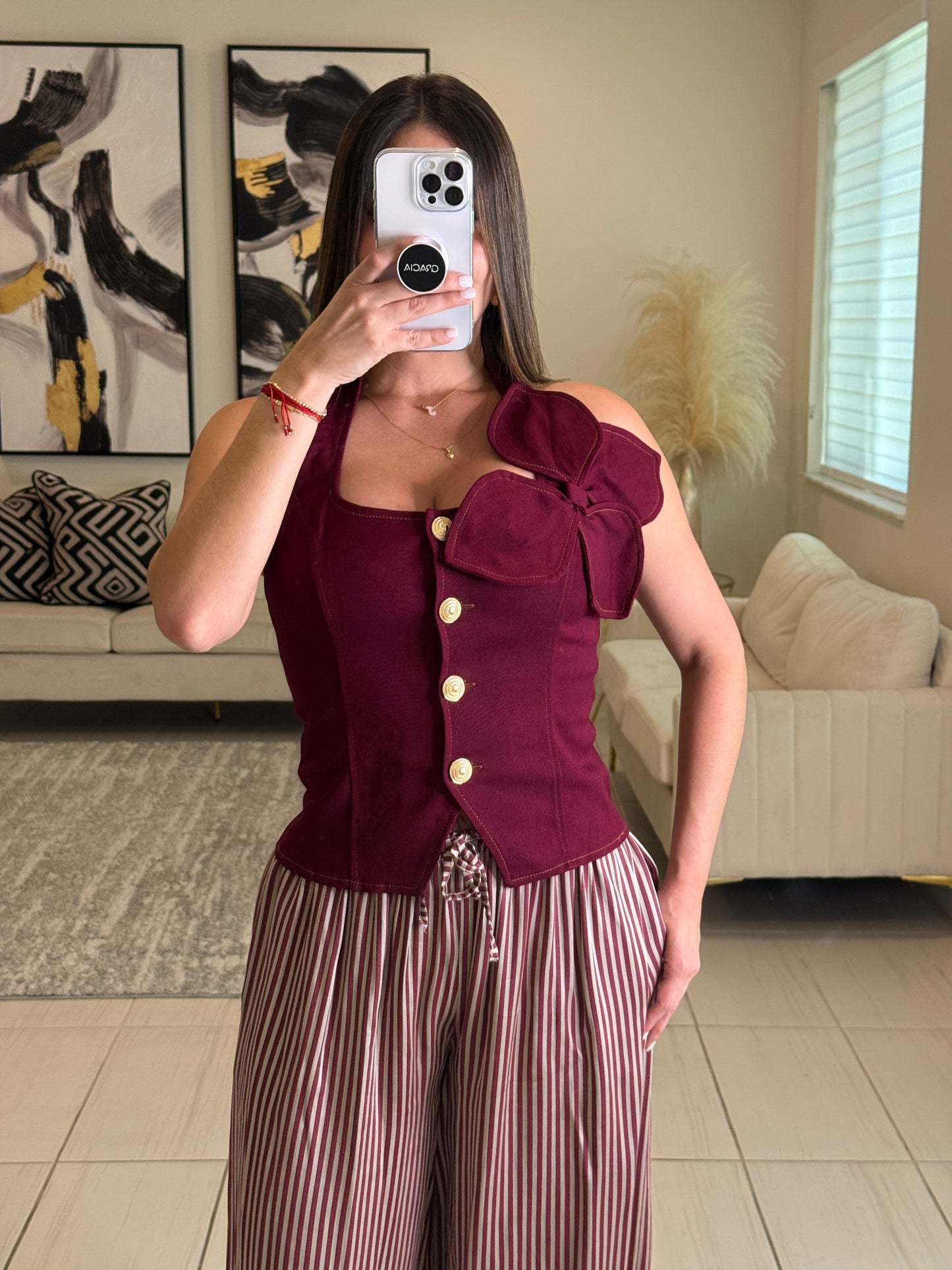 Endless Poise Red Wine Top