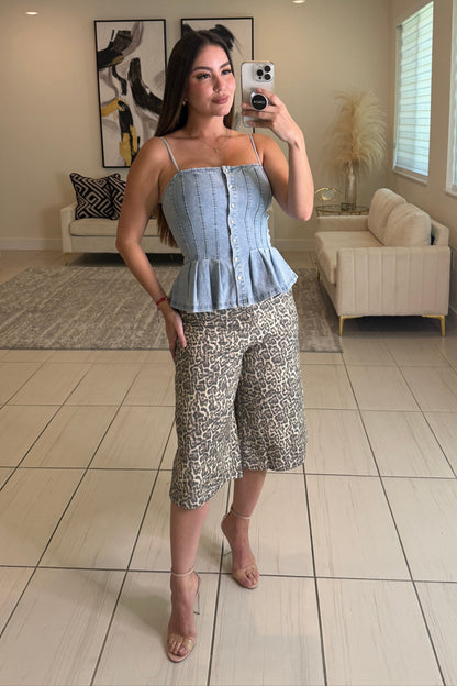 Streetlight Stroll Denim Top
