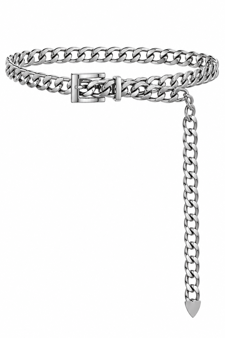 Silver Luxe Chain Belt