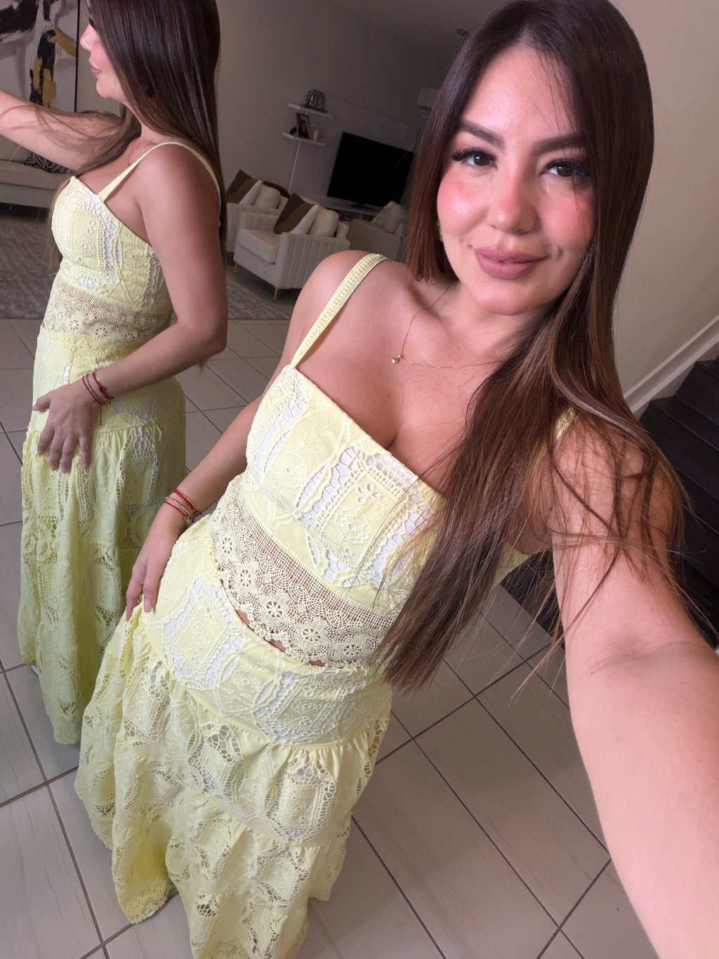Living A Fairytale Yellow Skirt Set
