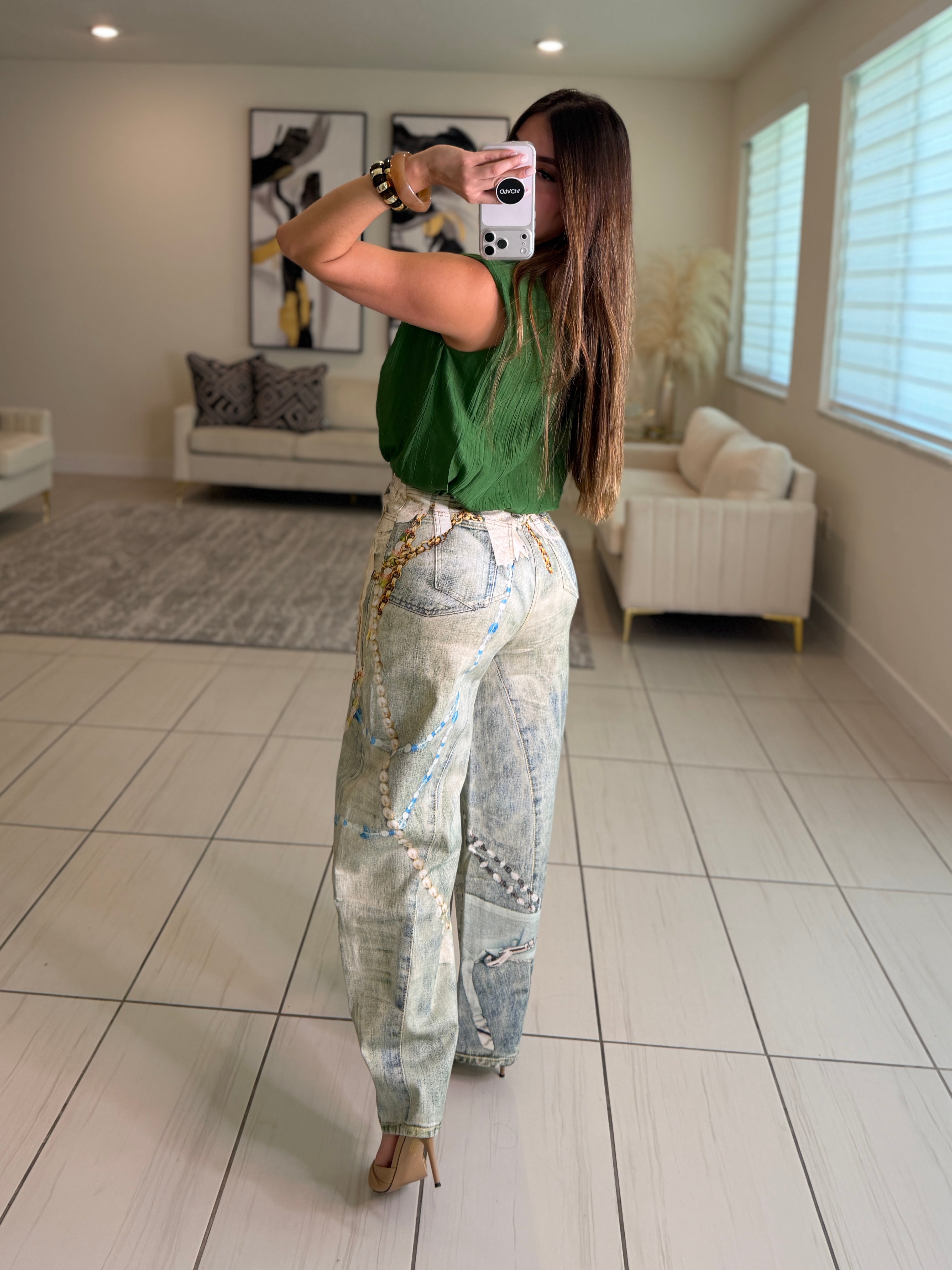 Bubble Green Top