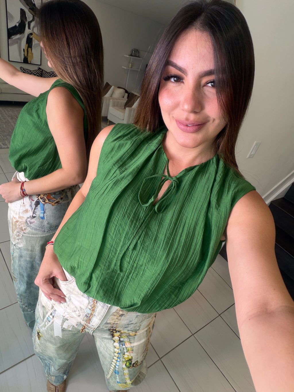 Bubble Green Top