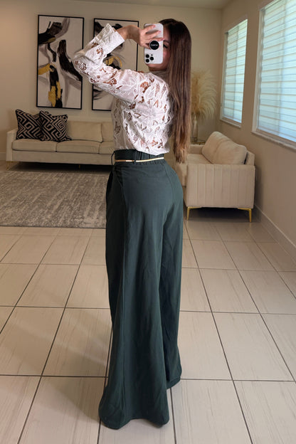 Gravity Flow Balloon Green Pants