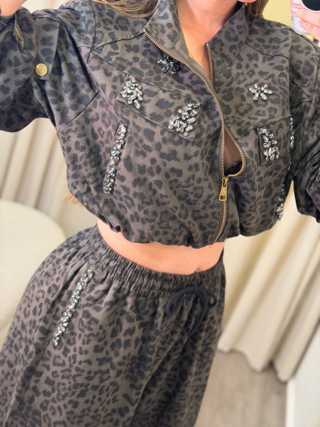 Dark Diva Leopard Print Pant Set