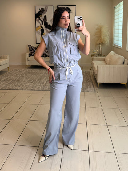 The Jetsetter Light Blue Pant Set