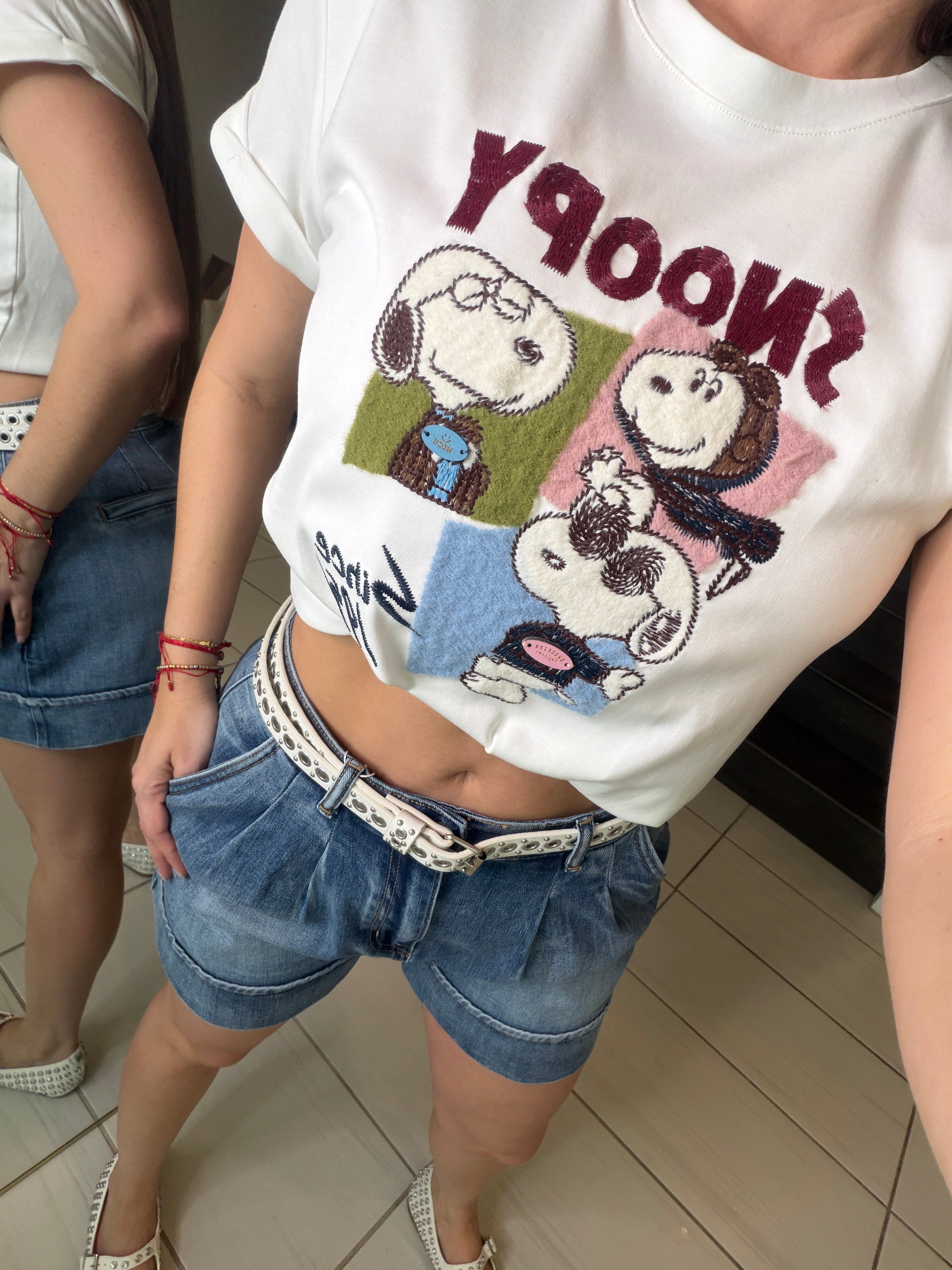 Flare Denim Short