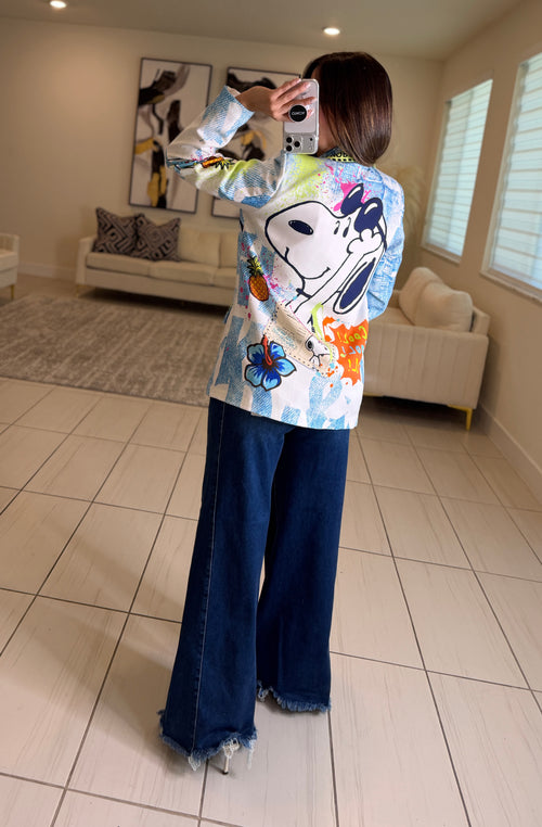 Discreet Ripped Blue Denim Pants