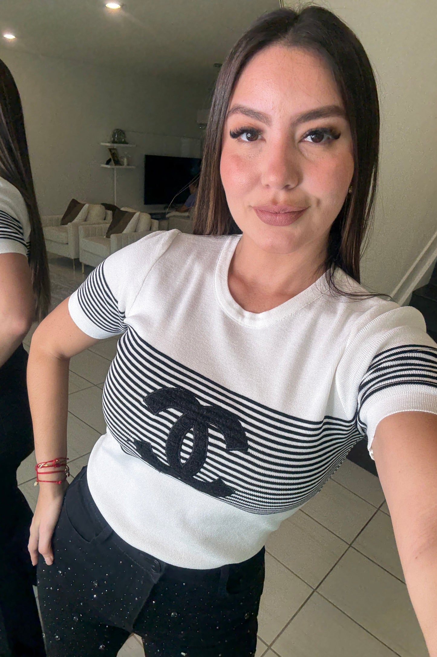 Iconic Knit Off White Top