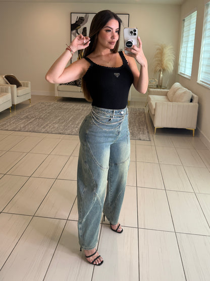 Iconic Barrel Denim Pants