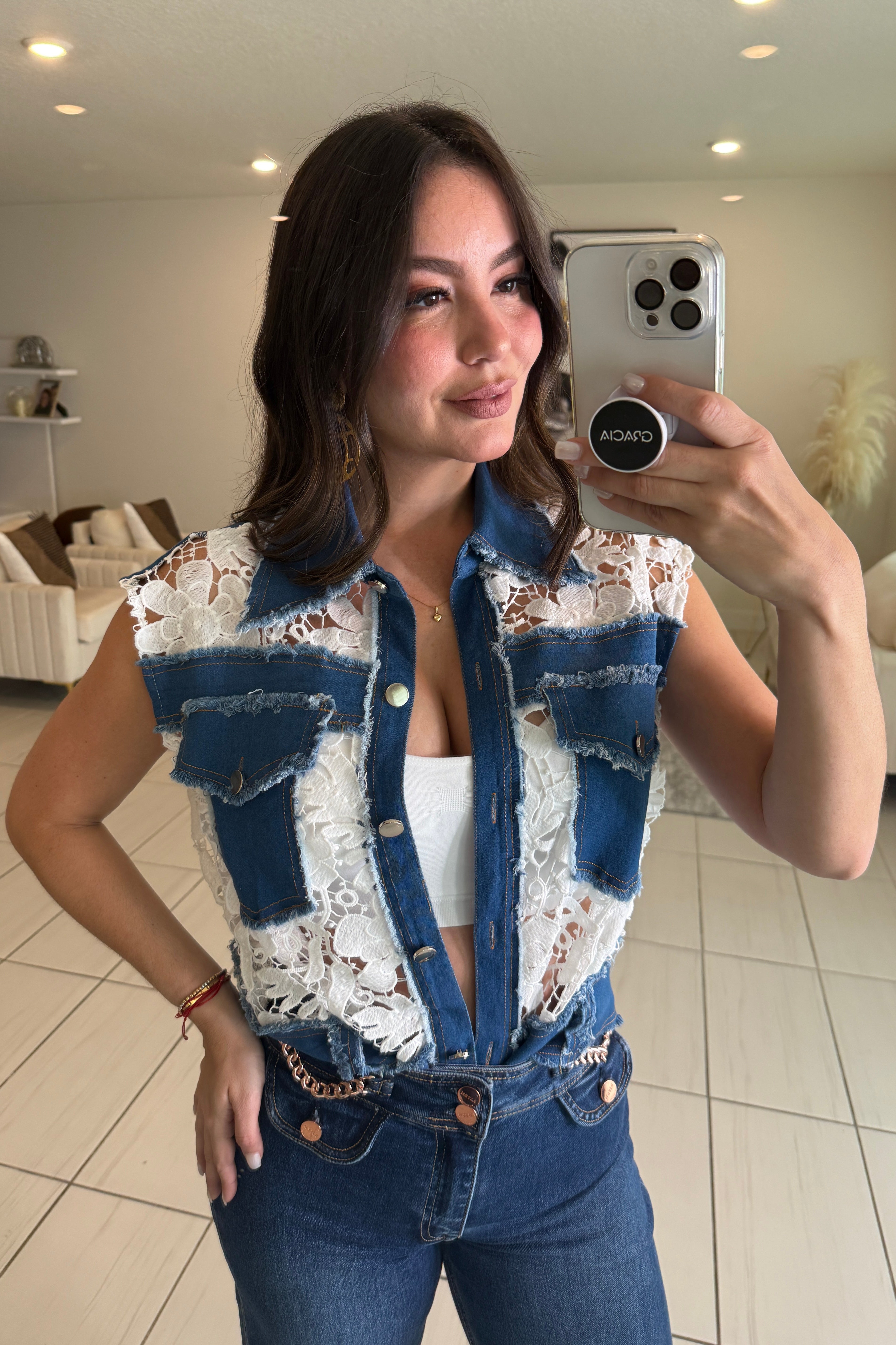 Blissful Day Embroidery White Jacket