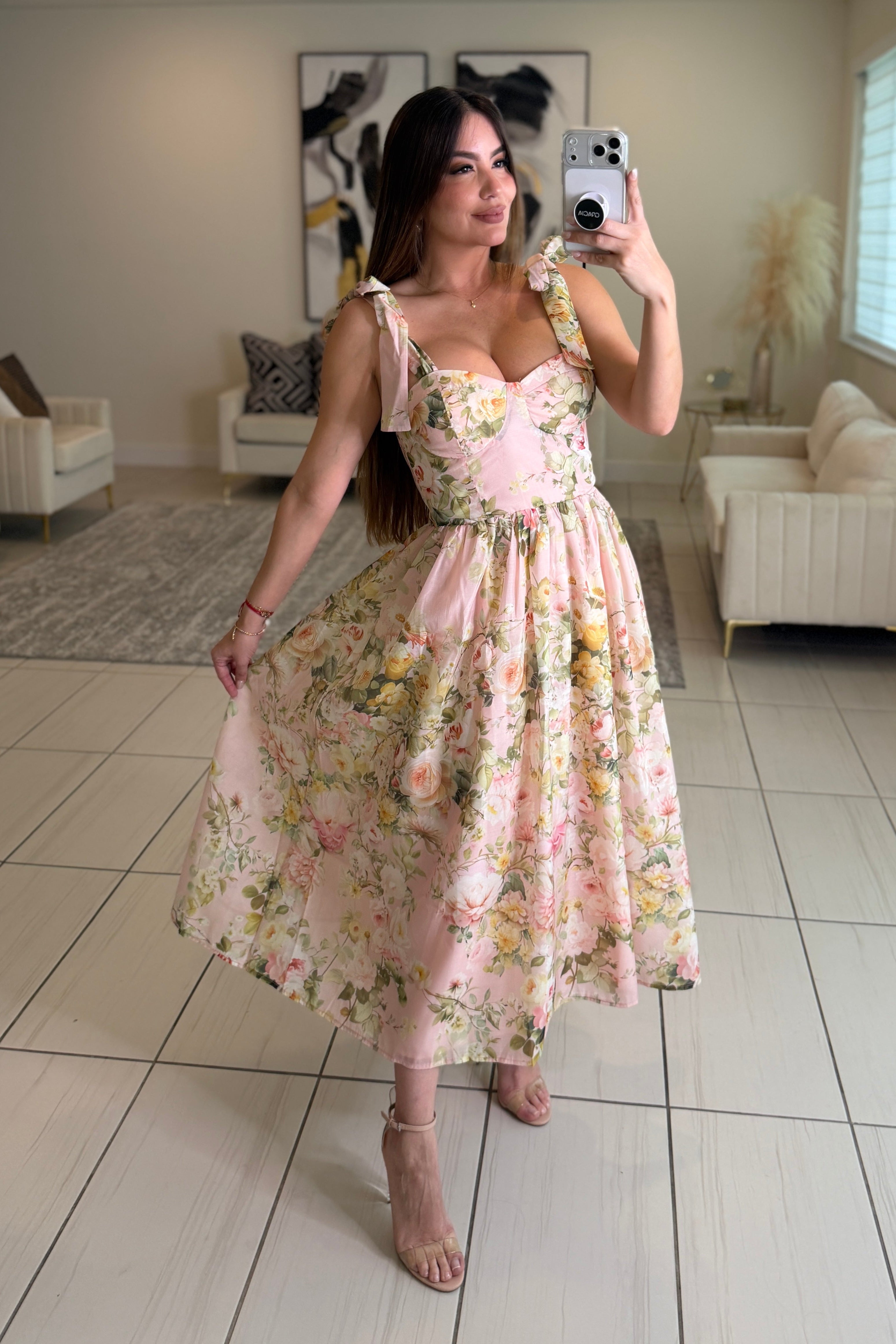 Secret Garden Floral Pink Dress
