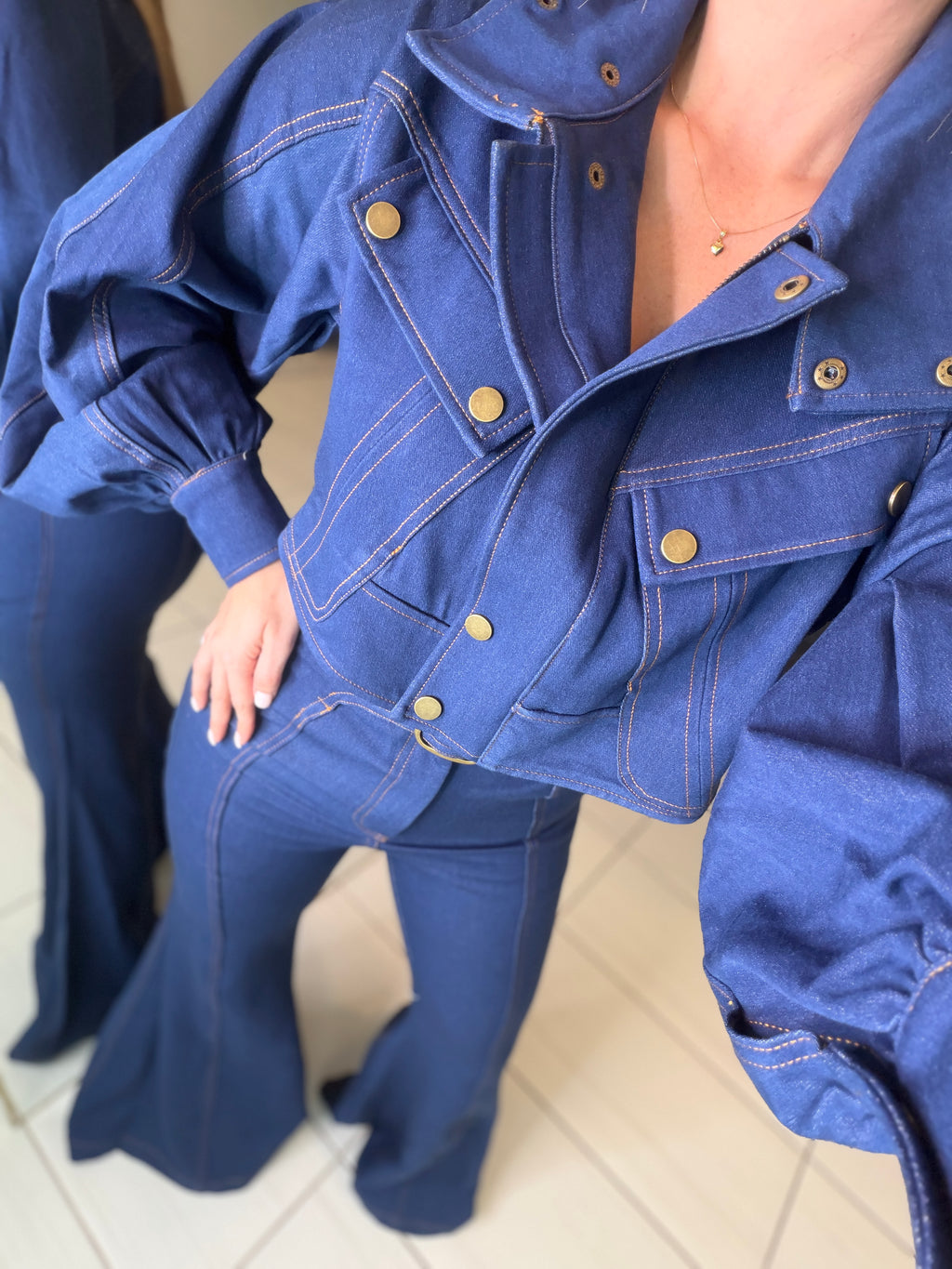 Luna Denim Utility Pant Set