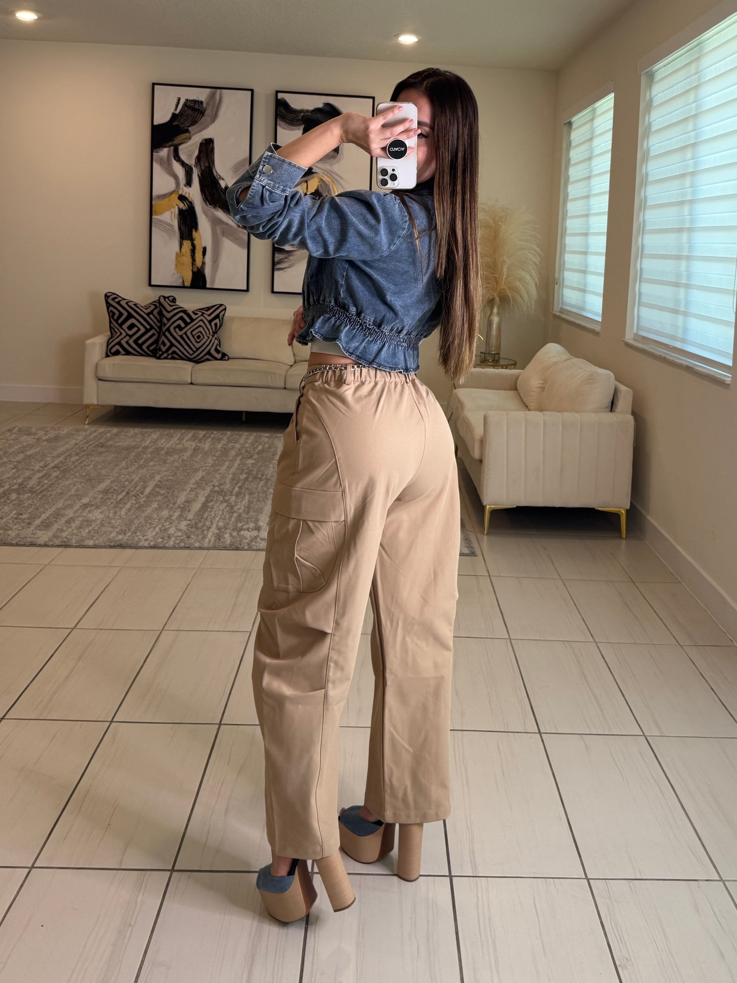 Sahara Muse Khaki Barrel Pants