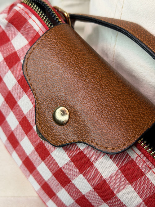 Red and White Gingham Bag