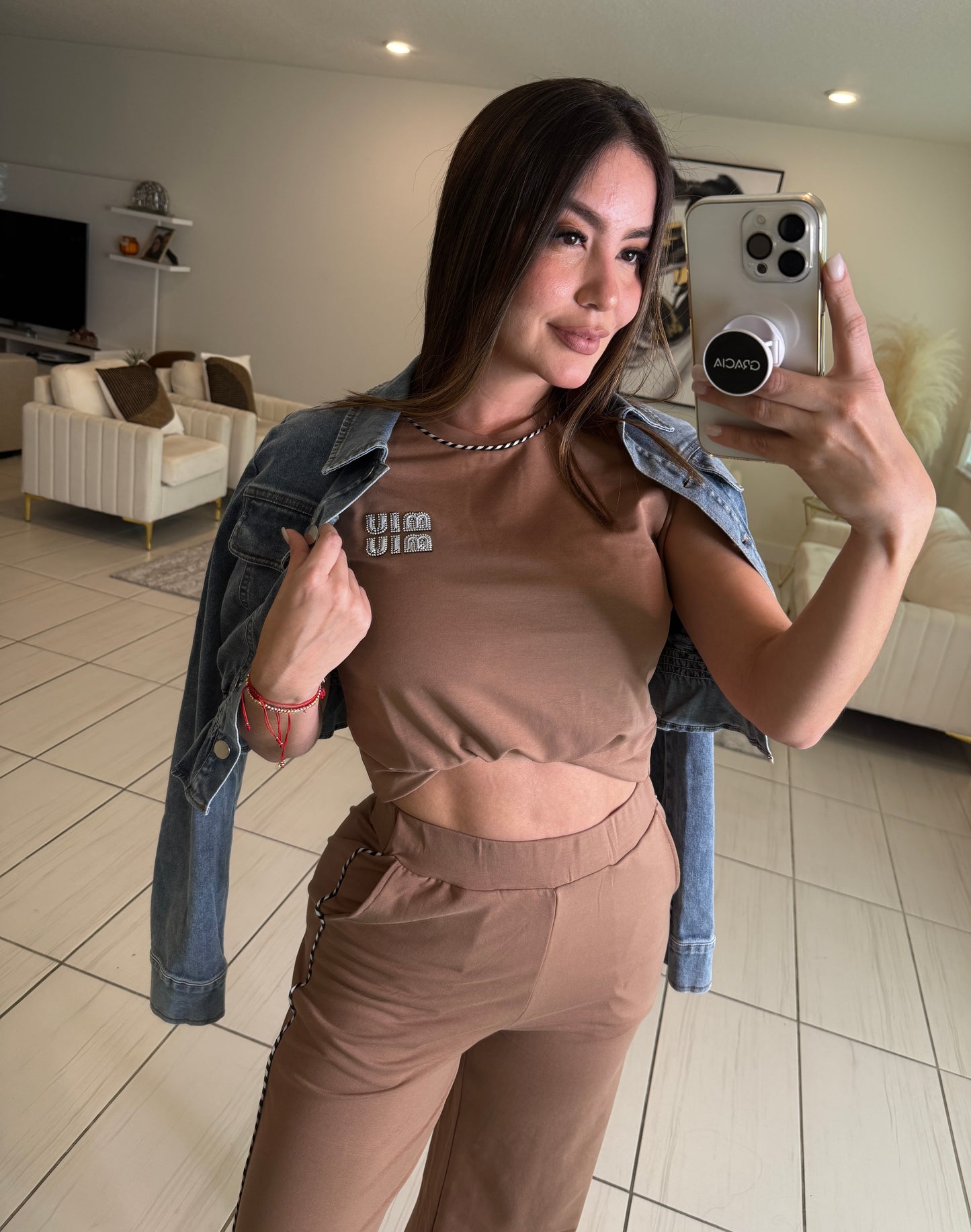 Iconic Muse Khaki Pant Set