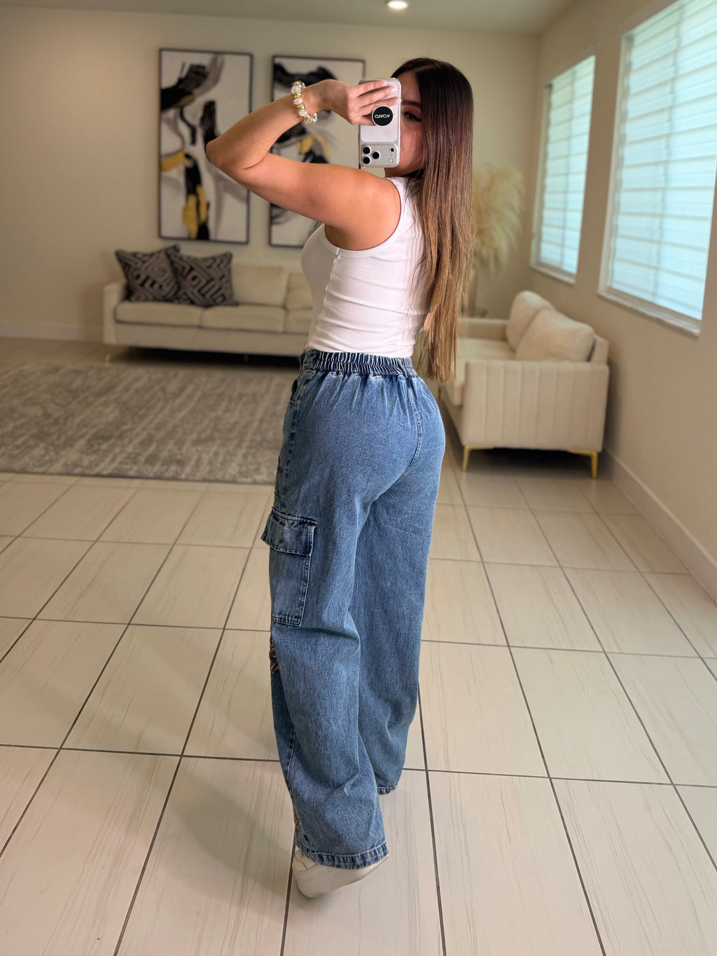 Iconic Mix White Tank Top