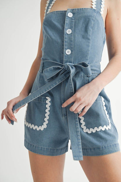 The Statement Light Denim Romper