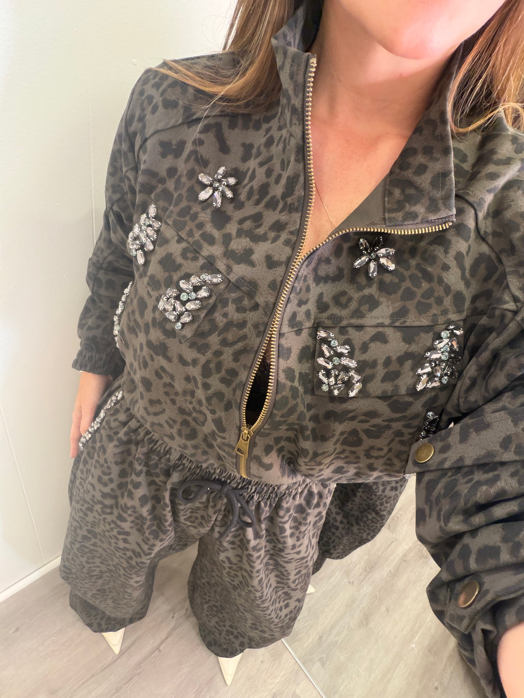 Dark Diva Leopard Print Pant Set