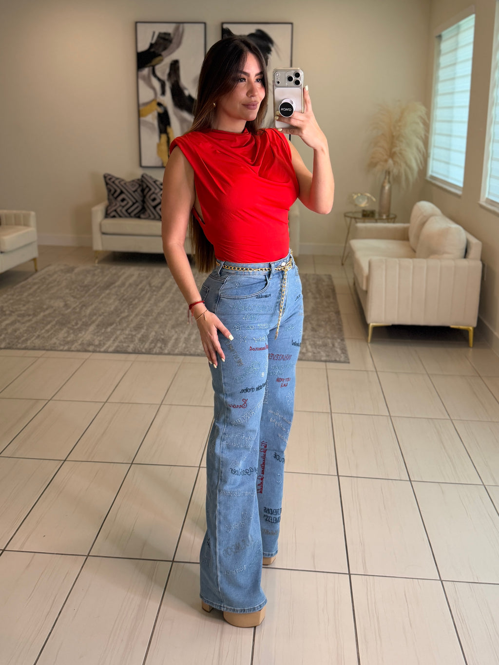 Coolest Graffiti Denim Pants