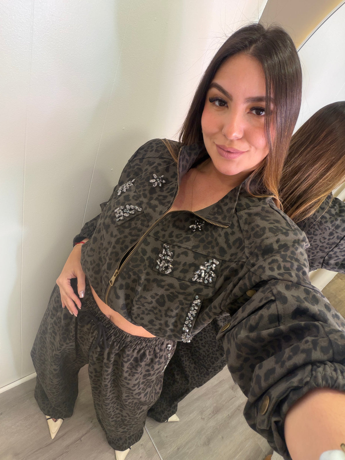 Dark Diva Leopard Print Pant Set