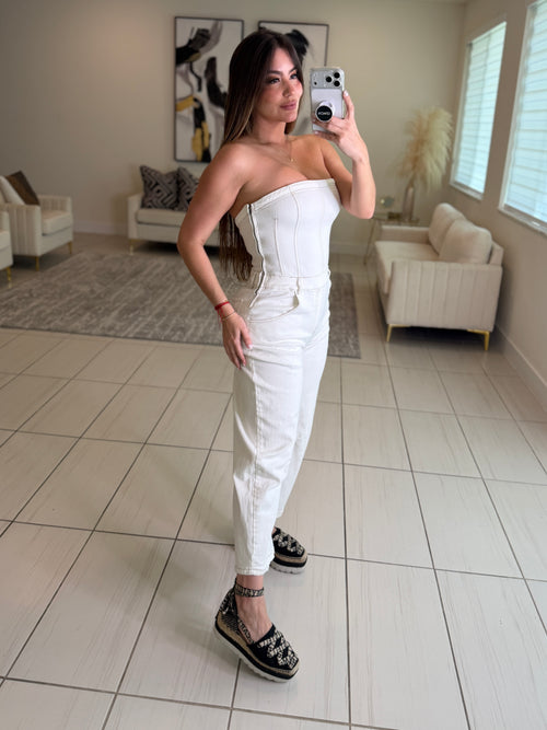 The Powerline White Jumpsuit